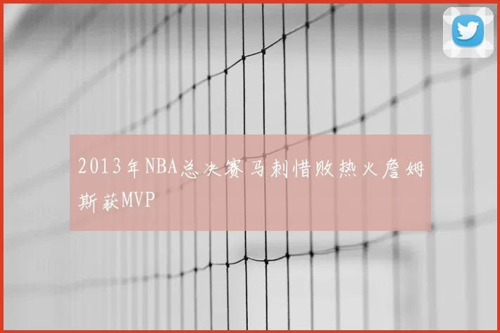 2013年NBA总决赛马刺惜败热火詹姆斯获MVP